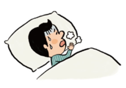 夜間に咳が出る